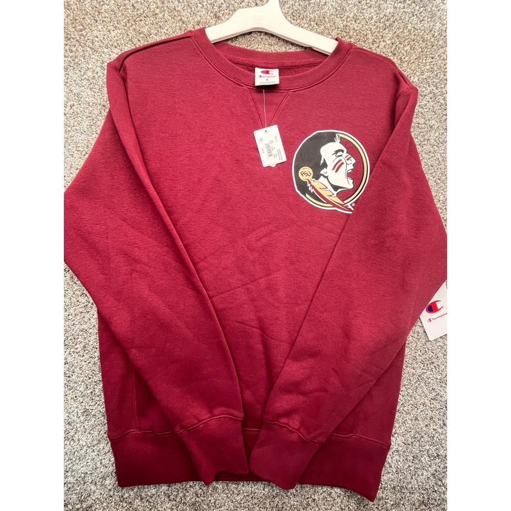 Champion Sweatshirt Mens S Maroon NEW Florida State Seminoles Crewneck